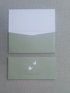 Van Cleef & Arpels Sage Green Butterfly Note Cards